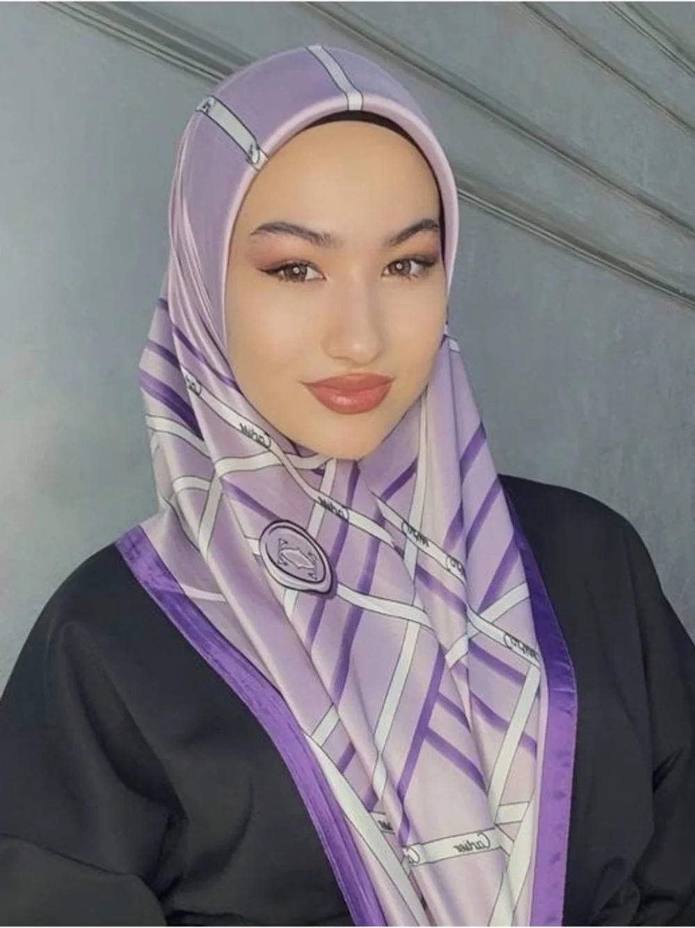 Cartier Silky Scarf 35x35 Purple Monogram Luxury Square Scarf ‼️LASTONE